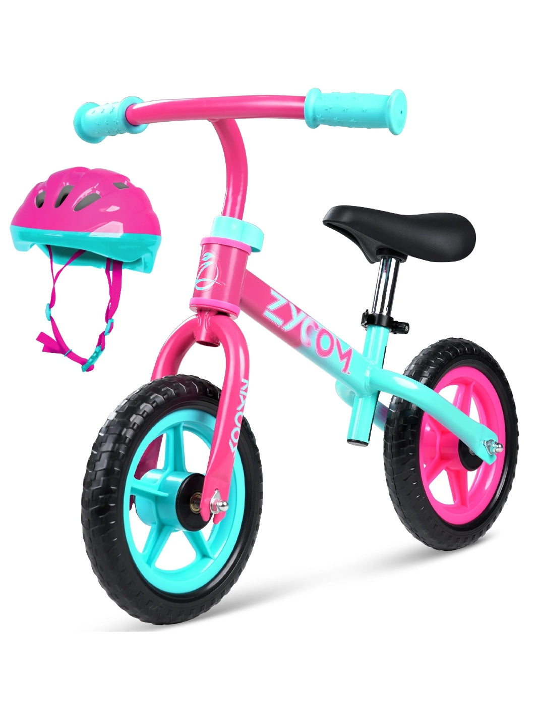 Zycom Kids My 1st Balance Bike with certified helmet Pink/Teal