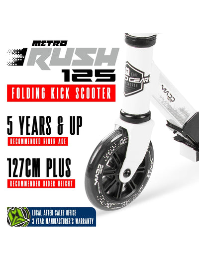 Madd Gear Rush 125 Scooter White / Black