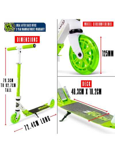 Madd Gear Rush 125 Scooter White / Green