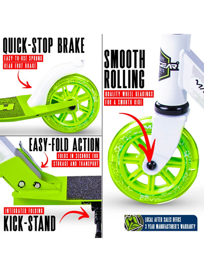 Madd Gear Rush 125 Scooter White / Green