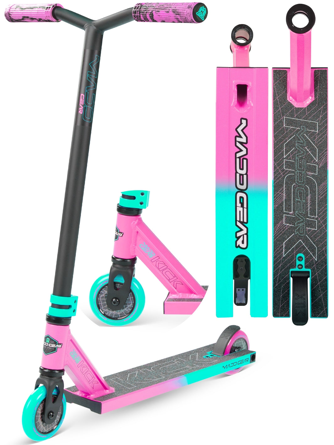 Madd Gear Kick Pro-X Scooter Pink / Teal