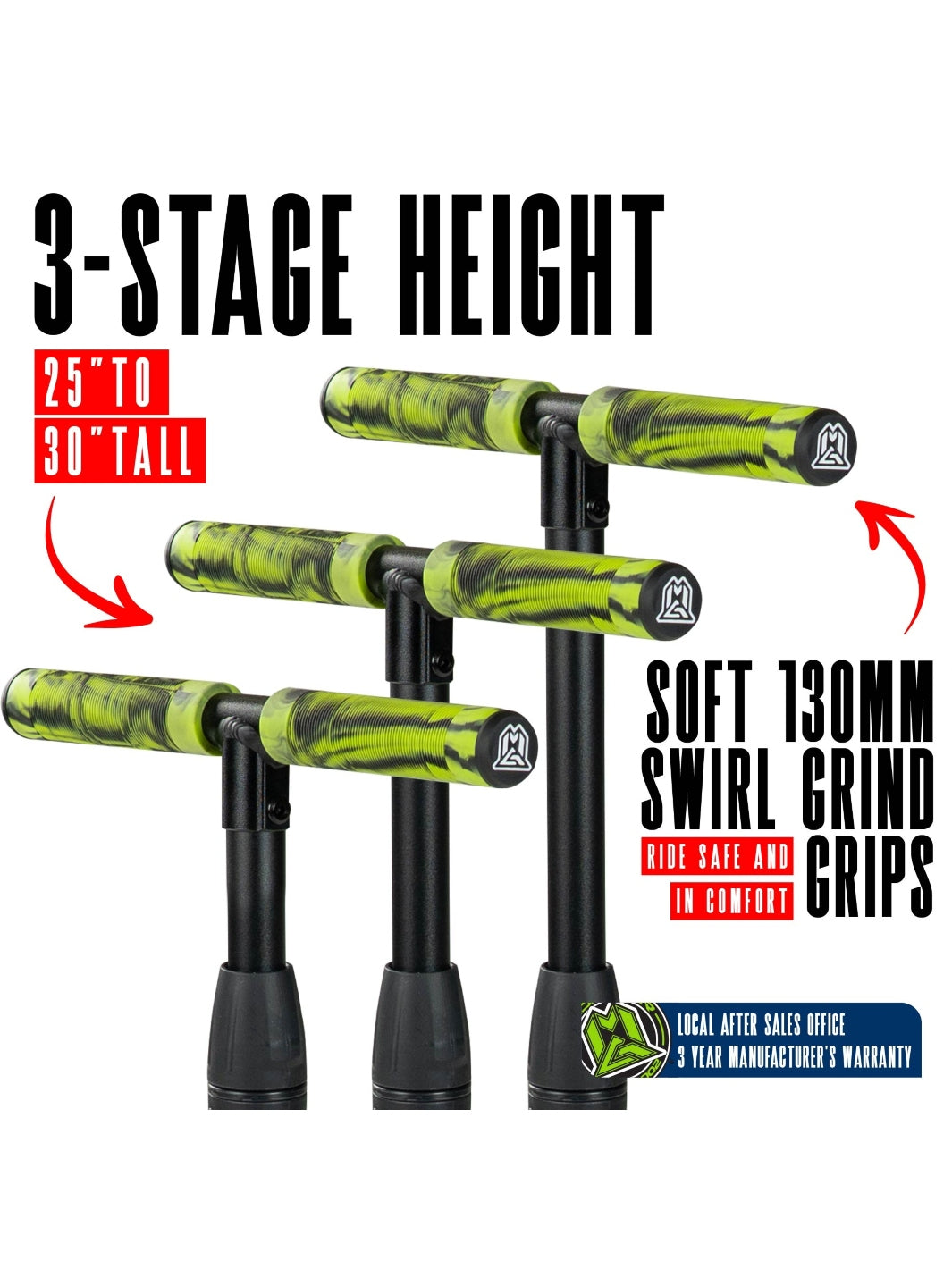 Madd Gear Zinger 3 Wheeled Scooter Green