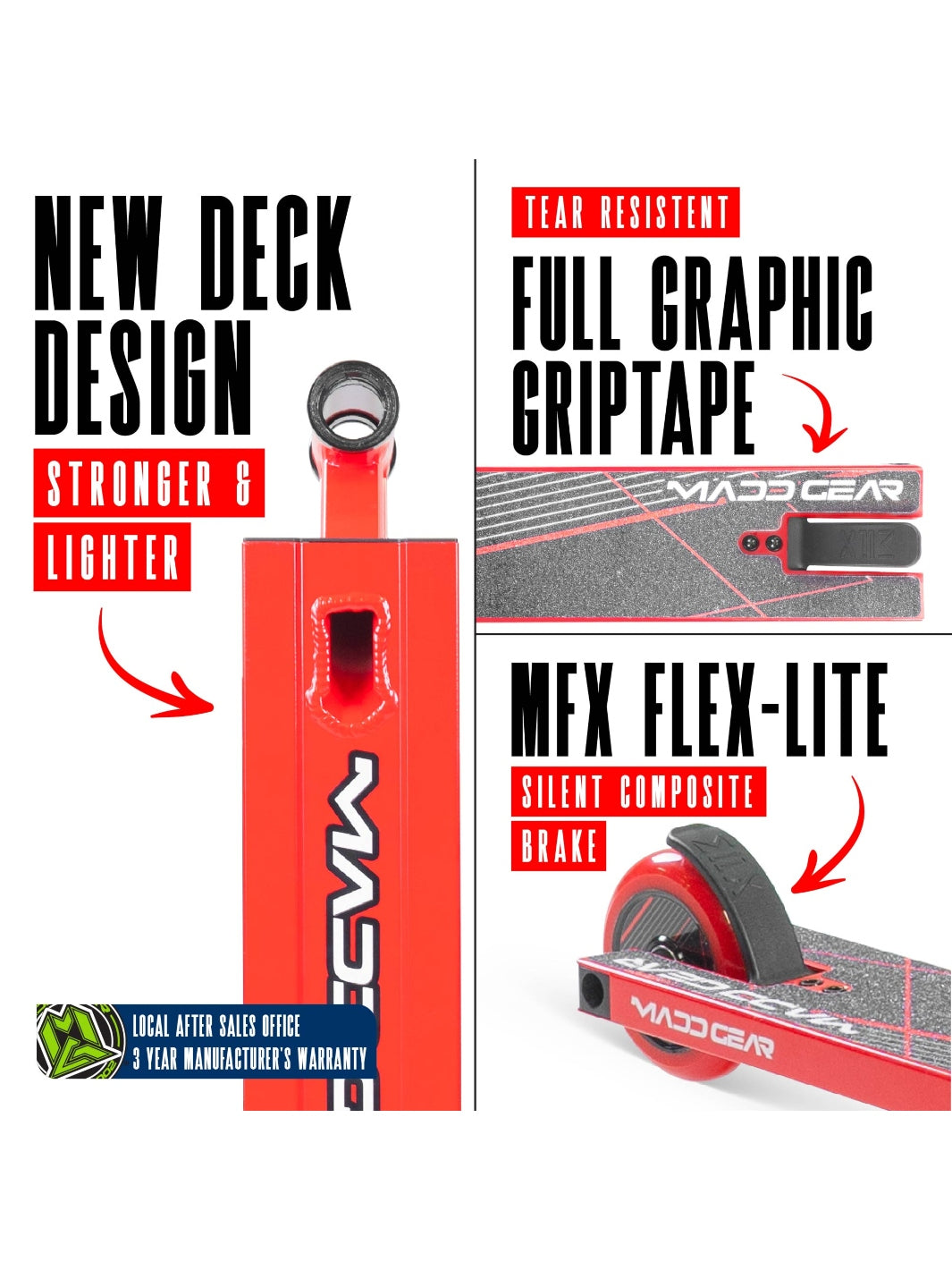 Madd Gear MG1 Raven Scooter Red / Black