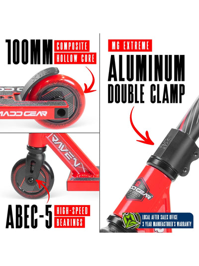 Madd Gear MG1 Raven Scooter Red / Black