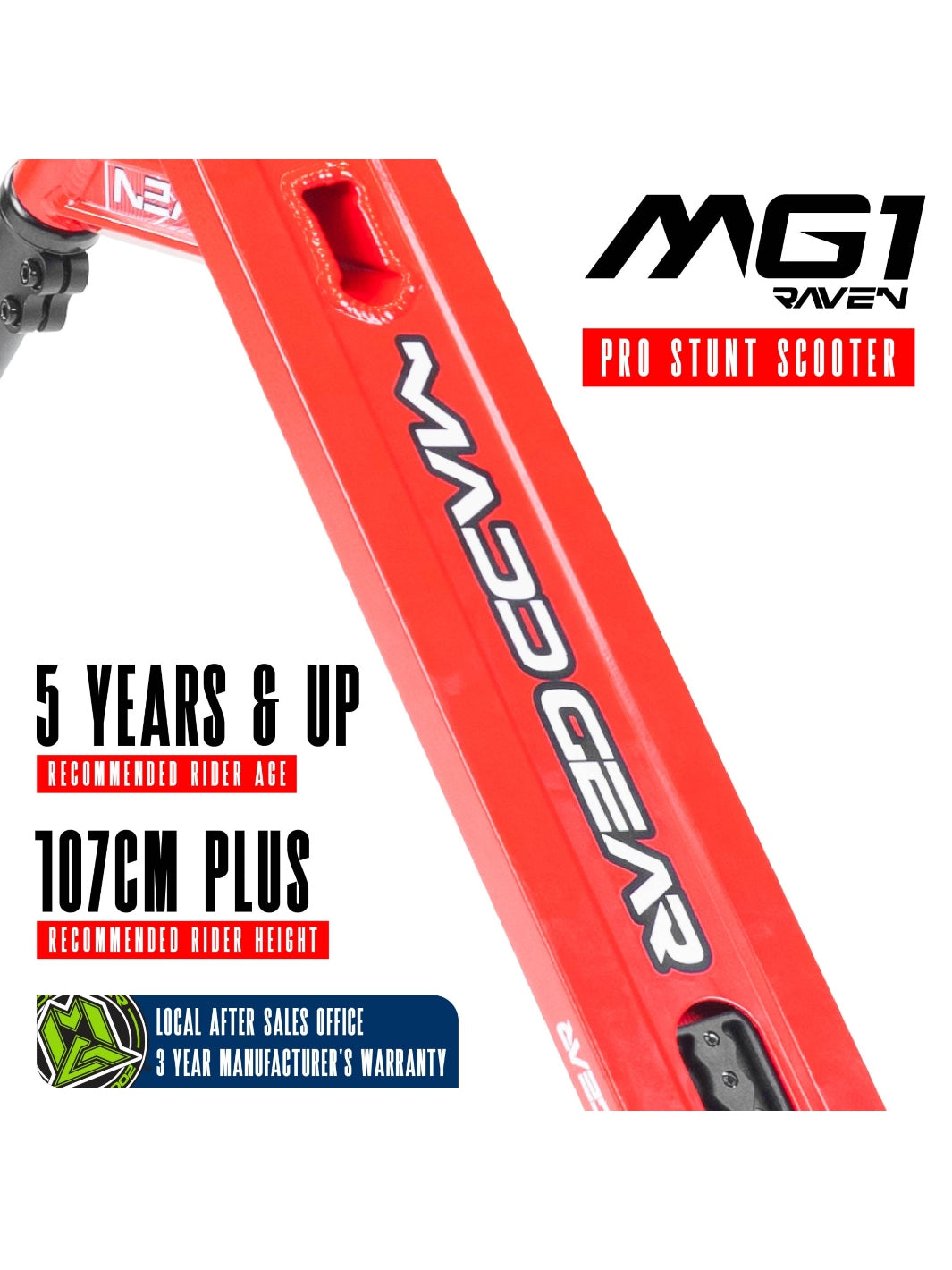 Madd Gear MG1 Raven Scooter Red / Black