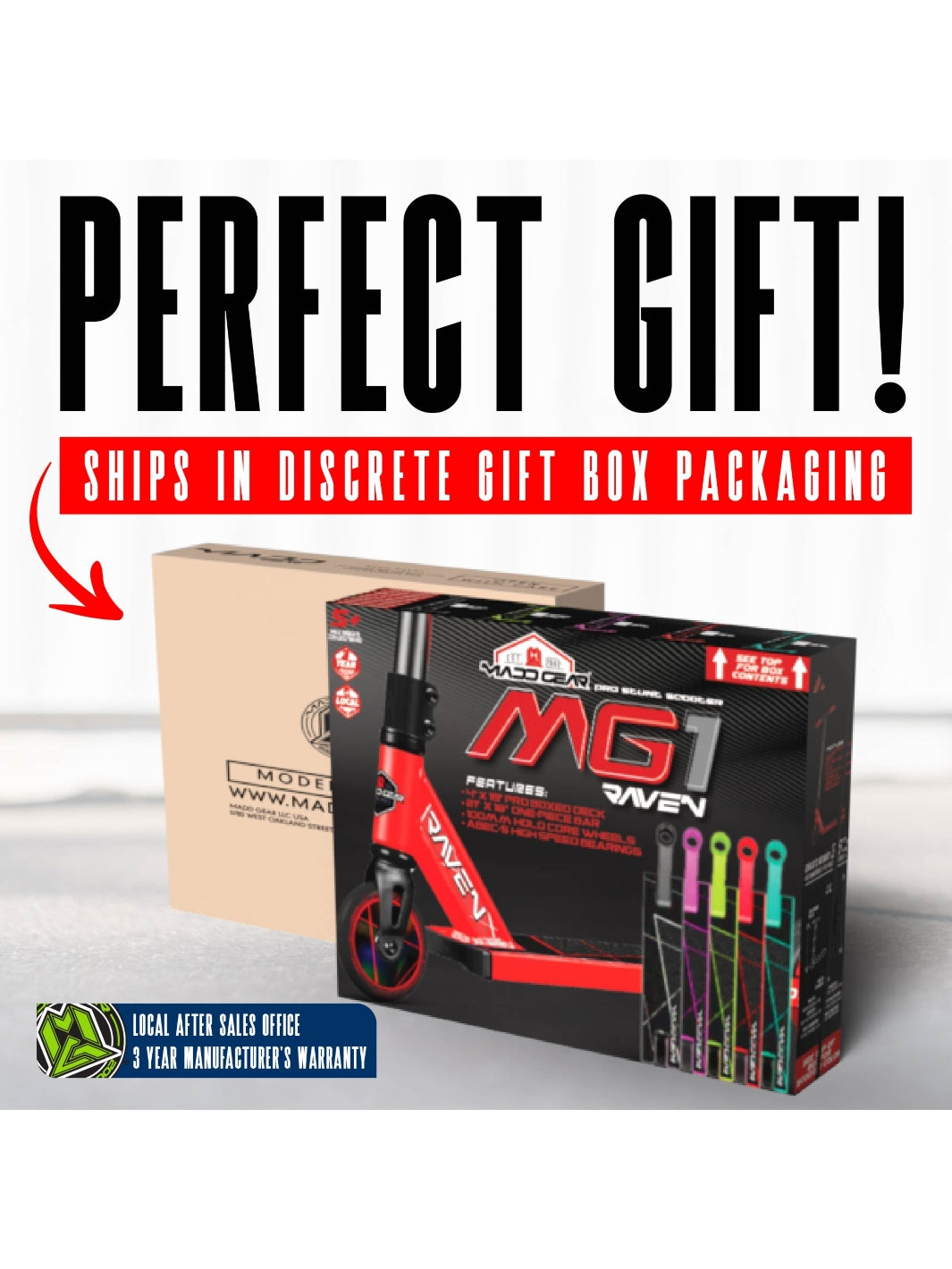Madd Gear MG1 Raven Scooter Red / Black