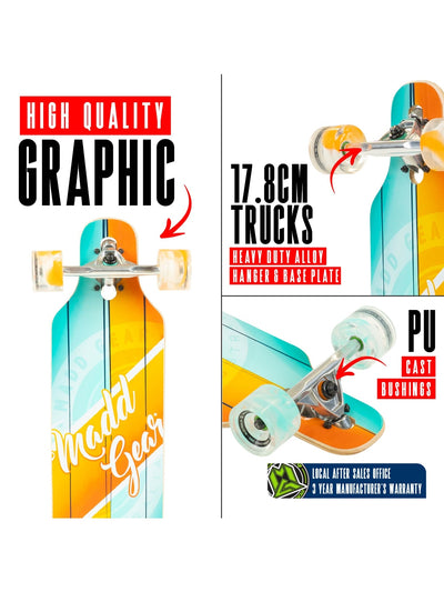 Madd Gear 31" Drop Through Skateboard Boardwalk