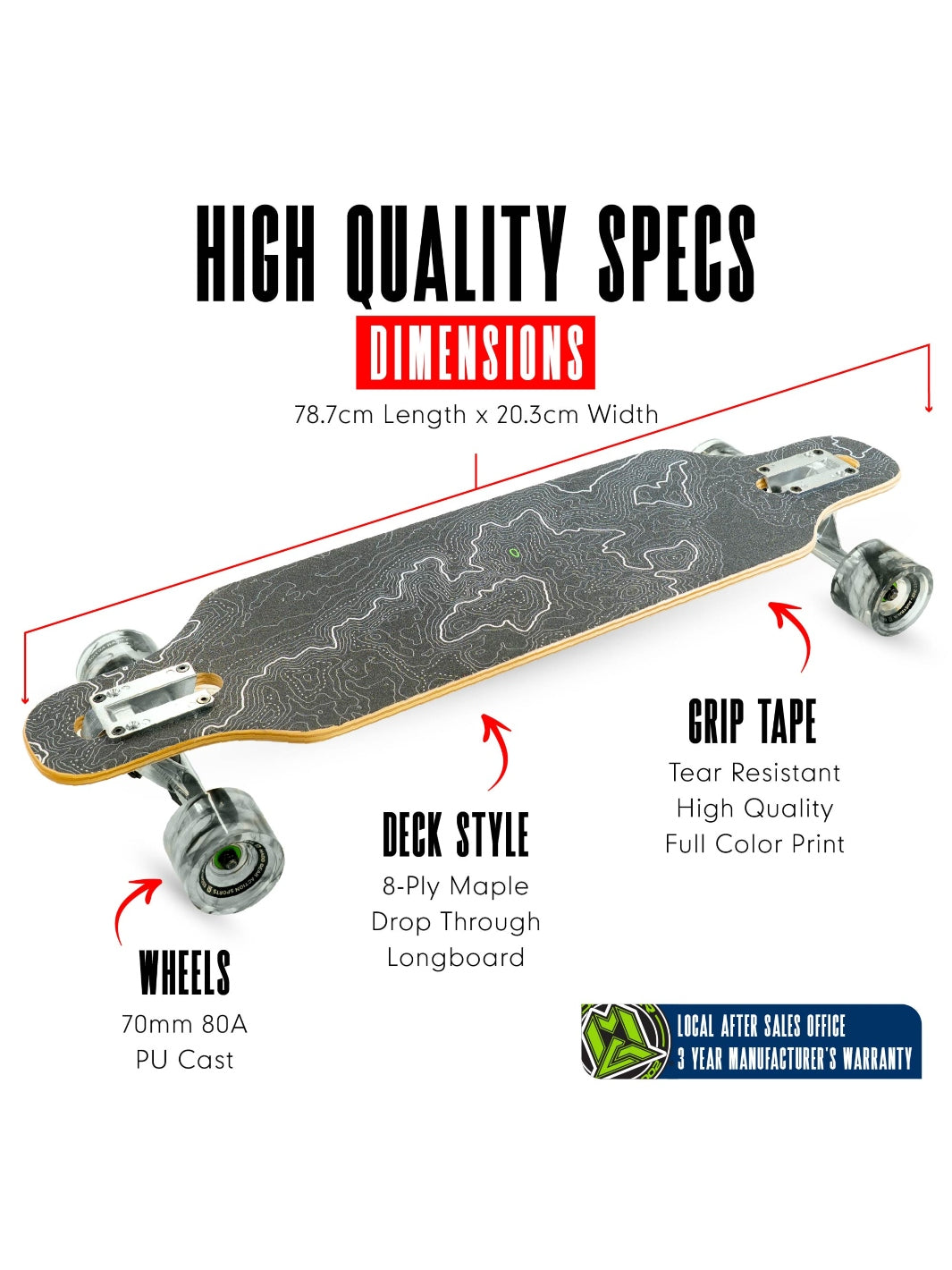 Madd Gear 31" Drop Through Skateboard Terrain