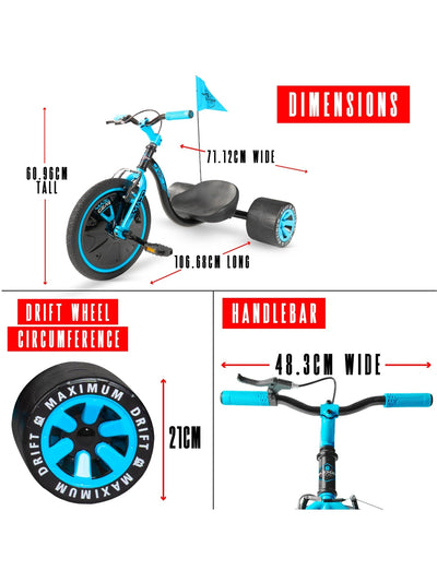 Madd Gear Drift Trike Blue / Black