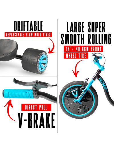 Madd Gear Drift Trike Blue / Black
