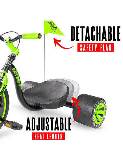 Madd Gear Drift Trike Green / Black