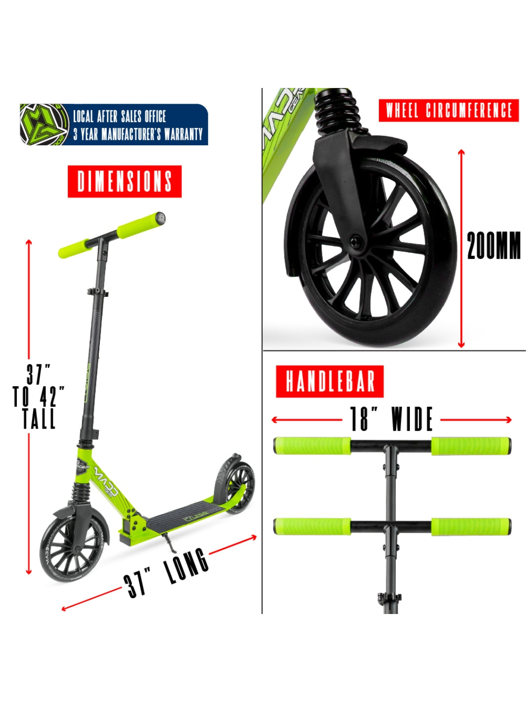 Madd Gear Metro Cruise 250 Black / Green
