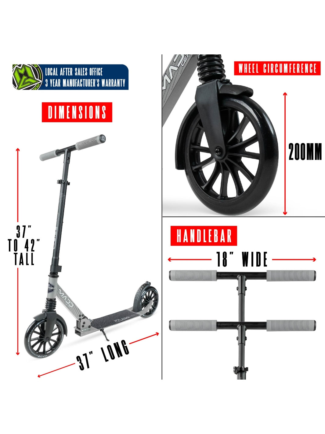 Madd Gear Metro Cruise 250 Black / Grey