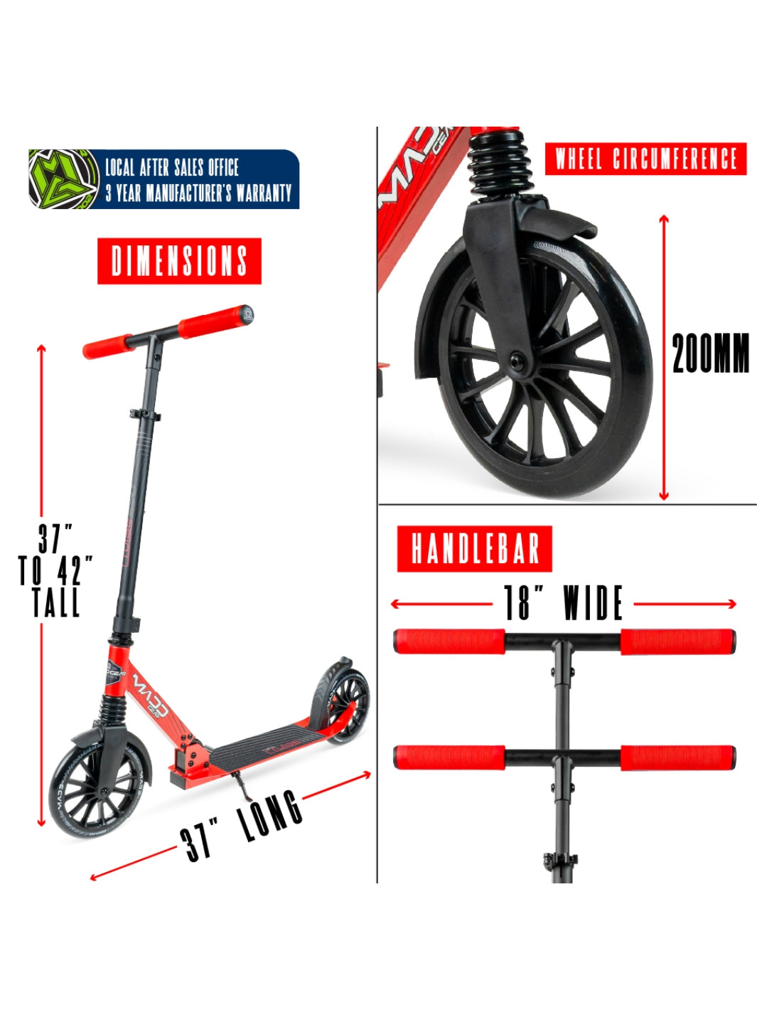 Madd Gear Metro Cruise 250 Black / Red