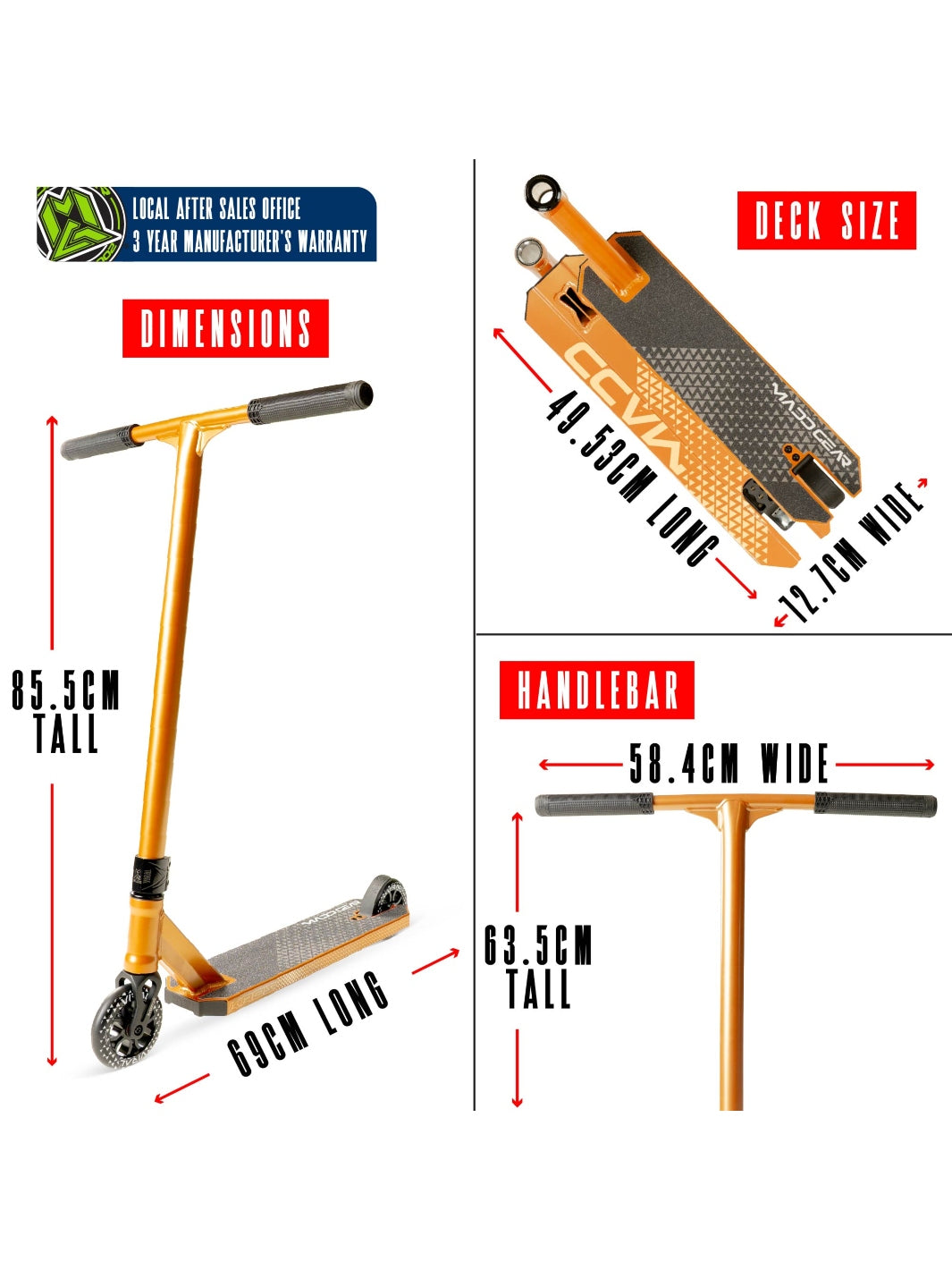 Madd Gear Viral Kaos Scooter Copper