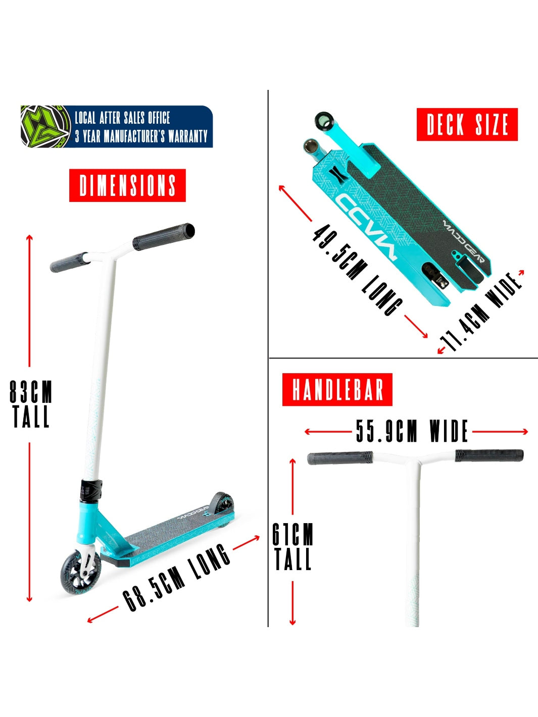 Madd Gear Viral Purge Scooter Aqua