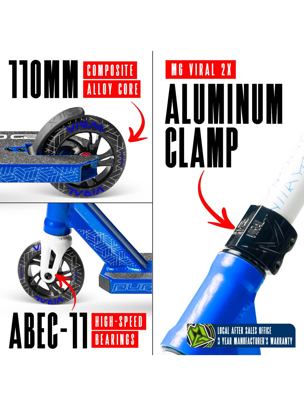 Madd Gear Viral Purge Scooter Cobalt