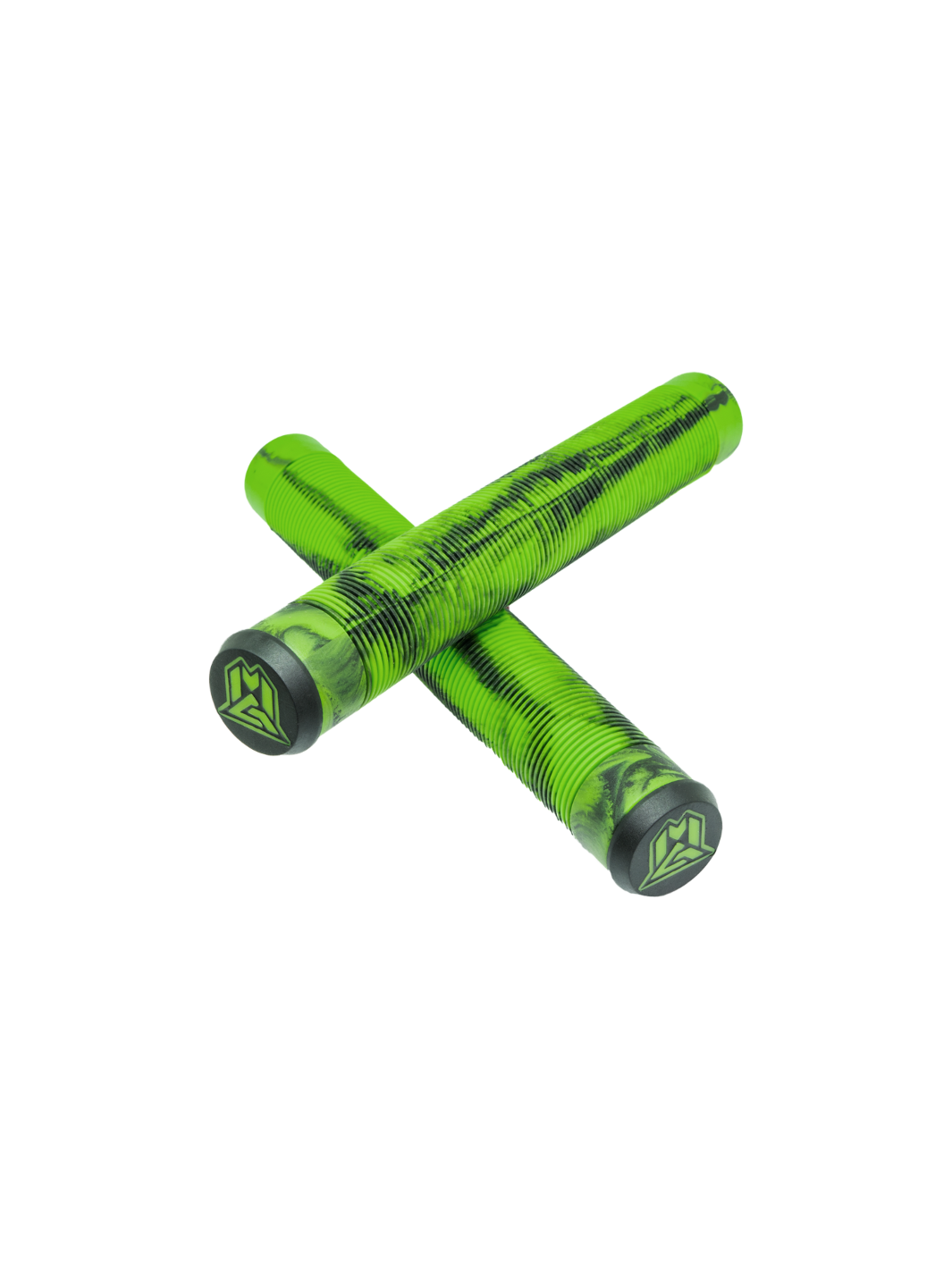 Madd Gear 180mm Swirl Grind Grips - Lime/Black (Pair)