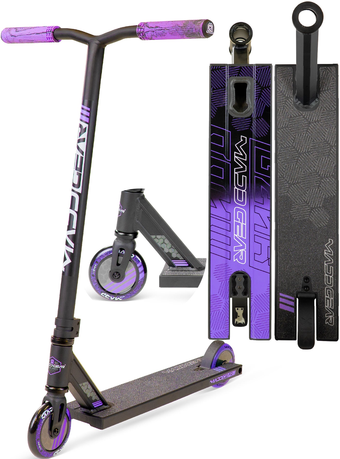Madd Gear MG3 Zen Scooter Black / Lavender - Madd Gear Aus