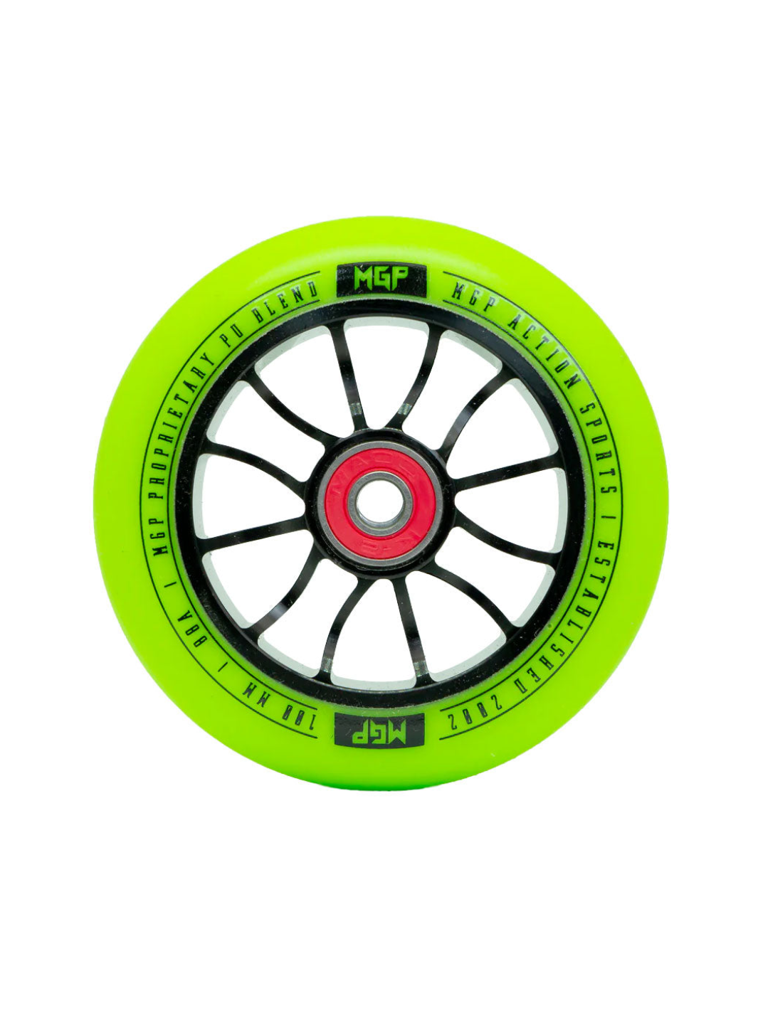 Madd Gear 100mm Shredder Force Core Wheels Green/Black (single)