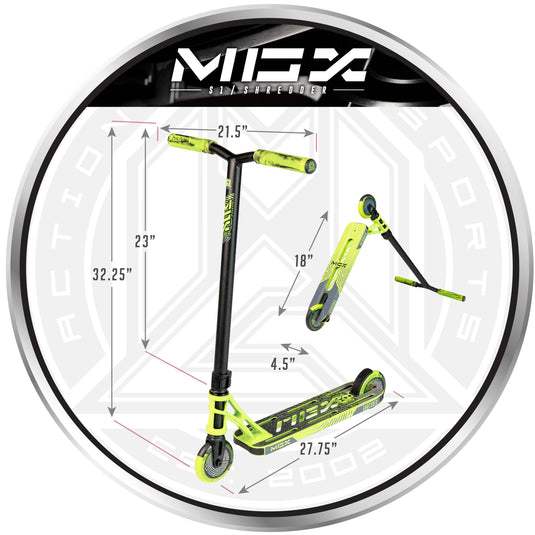 Madd Gear MGX S1 Freestyle Stunt Scooter - Black/Green - Madd Gear