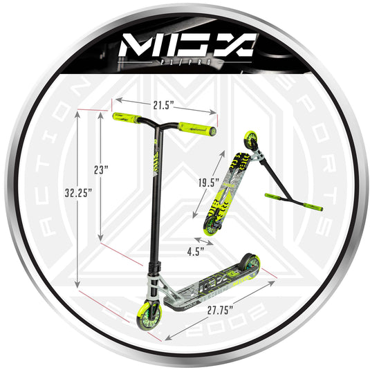 Madd Gear MGX P1 Freestyle Stunt Scooter - Grey/Green - Madd Gear