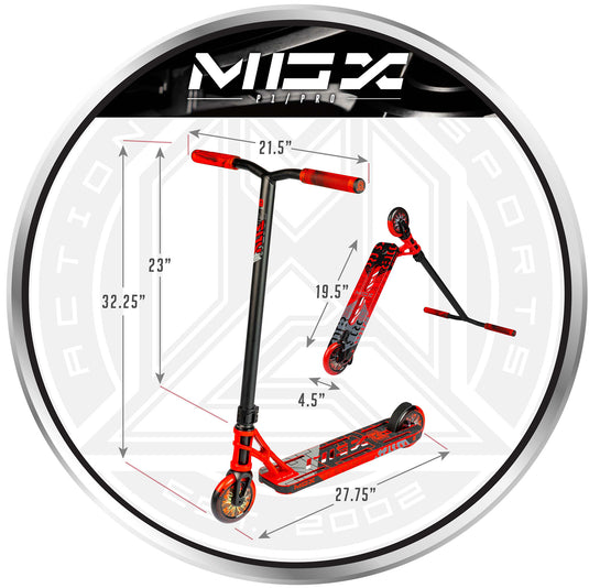 Madd Gear MGX P1 Freestyle Stunt Scooter - Black/Red - Madd Gear