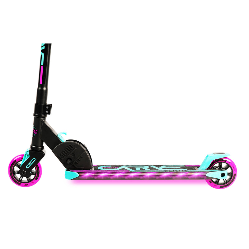 Load image into Gallery viewer, Madd Gear Carve Flight - Light Up Deck, Folding Scooter - Pink/Teal - Madd Gear
