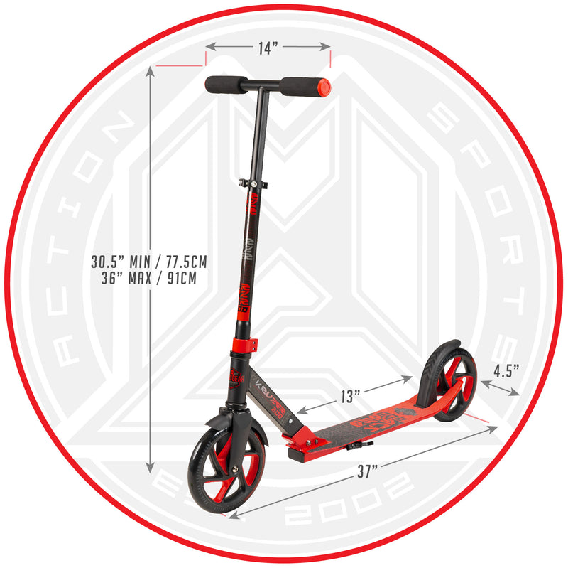 Load image into Gallery viewer, Madd Gear Carve Kruzer 200 Commuter Scooter - Red/Black - Madd Gear

