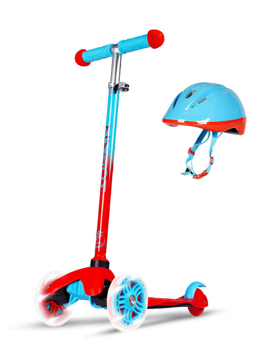 Zycom Kids Zipper Scooter with certified helmet - Red/Blue - Madd Gear
